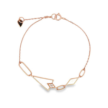 Enchaîner多邊形手鏈．珍珠貝母 - WILLS JEWELLERY