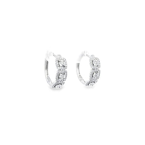 （網店限定！）Enchaîner圈形耳環．鑽石 - WILLS JEWELLERY