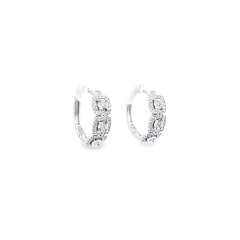 （網店限定！）Enchaîner圈形耳環．鑽石 - WILLS JEWELLERY