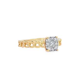 Enchaîner枕形戒指．鑽石 - WILLS JEWELLERY