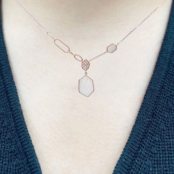 Enchaîner幾何頸鏈・珍珠貝母 - WILLS JEWELLERY