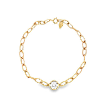 Enchaîner圓形手鏈．鑽石 - WILLS JEWELLERY