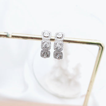 （網店限定！）Enchaîner圈形耳環．鑽石 - WILLS JEWELLERY