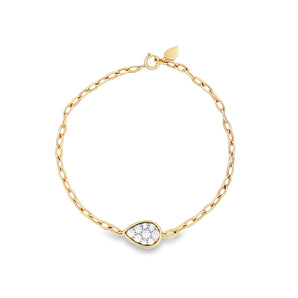 Enchaîner水滴形手鏈．鑽石 - WILLS JEWELLERY