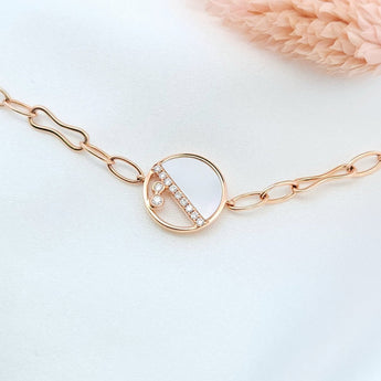 Enchaîner圓形手鏈．珍珠貝母 - WILLS JEWELLERY