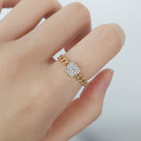 Enchaîner枕形戒指．鑽石 - WILLS JEWELLERY