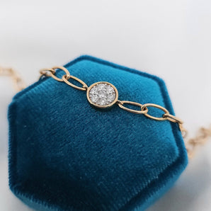 Enchaîner圓形手鏈．鑽石 - WILLS JEWELLERY