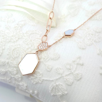 Enchaîner幾何頸鏈・珍珠貝母 - WILLS JEWELLERY