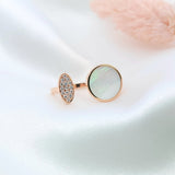 Enchaîner圓形開口戒指．珍珠貝母 - WILLS JEWELLERY