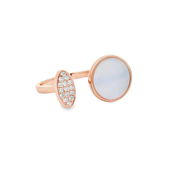 Enchaîner圓形開口戒指．珍珠貝母 - WILLS JEWELLERY