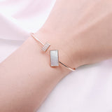 （網店限定！）Enchaîner手鐲．長方形珍珠貝母 - WILLS JEWELLERY