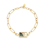 Enchaîner長方形手鏈．孔雀石 - WILLS JEWELLERY