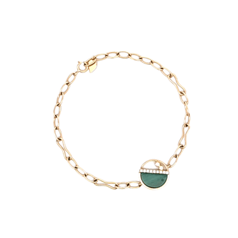 Enchaîner圓形手鏈．孔雀石 - WILLS JEWELLERY