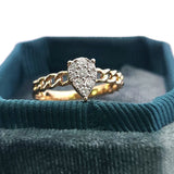 Enchaîner水滴形戒指．鑽石 - WILLS JEWELLERY