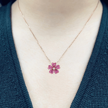 Garden・花漾粉紅藍寶石吊咀 - WILLS JEWELLERY