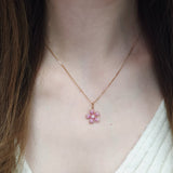 Garden・櫻花粉紅藍寶石頸鏈 - WILLS JEWELLERY
