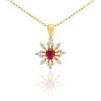 Garden • 綻放花漾頸鏈．鴿血紅紅寶石 - WILLS JEWELLERY