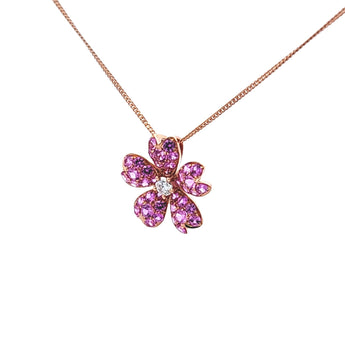 Garden・花漾粉紅藍寶石吊咀 - WILLS JEWELLERY