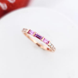 （網店限定！）Garden・Mosaic 戒指．粉紅色藍寶石 - WILLS JEWELLERY