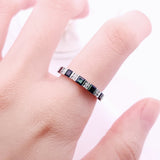 （網店限定！）Garden・Mosaic 藍白相間戒指．墨藍色藍寶石 - WILLS JEWELLERY