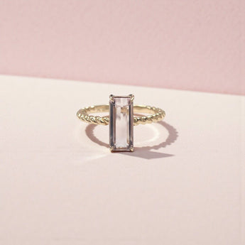 JUST・粉紅祖母綠形碧璽戒指 - WILLS JEWELLERY