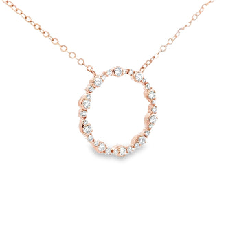 圓圈頸鏈・鑽石 - WILLS JEWELLERY