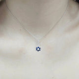 花形吊墮 · 皇家藍藍寶石 - WILLS JEWELLERY