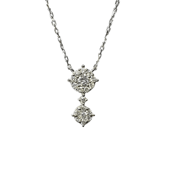 雙花鑽石項鍊 - WILLS JEWELLERY