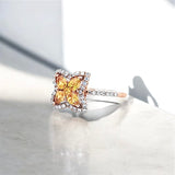 小花戒指．黃色藍寶石 - WILLS JEWELLERY