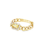 拼接款戒指．黃色藍寶石 - WILLS JEWELLERY