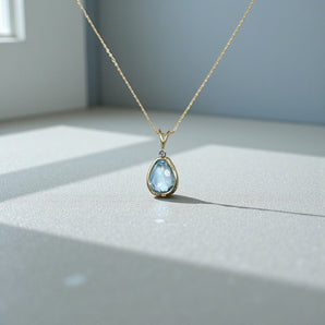 水滴托帕石鑽石吊墜 - WILLS JEWELLERY