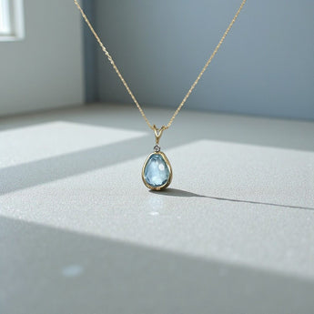 水滴托帕石鑽石吊墜 - WILLS JEWELLERY