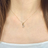 流線型頸鏈．鑽石 - WILLS JEWELLERY