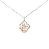 鏤空花朵吊墜．鑽石 - WILLS JEWELLERY