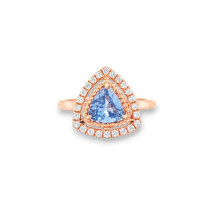 三角形戒指 · 天藍色藍寶石 - WILLS JEWELLERY