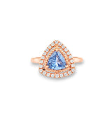 三角形戒指 · 天藍色藍寶石 - WILLS JEWELLERY
