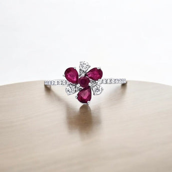 風車戒指・紅寶石 - WILLS JEWELLERY