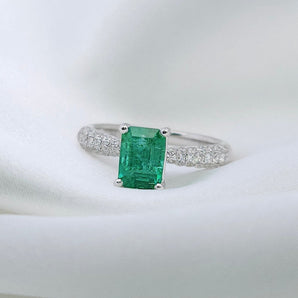 復古風戒指· 宮廷綠綠寶石 - WILLS JEWELLERY