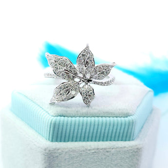 楓葉戒指．鑽石 - WILLS JEWELLERY