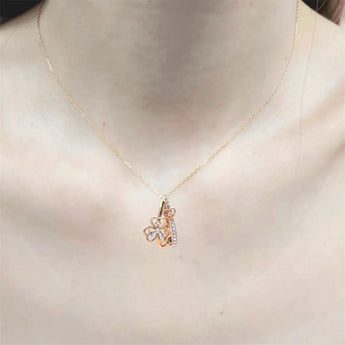 三葉草吊墜．鑽石 - WILLS JEWELLERY