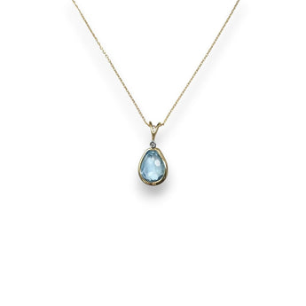 水滴托帕石鑽石吊墜 - WILLS JEWELLERY