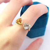 開口戒指・紫晶及黄晶 - WILLS JEWELLERY