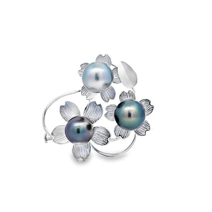 三朵小花胸針 • 大溪地珍珠 - WILLS JEWELLERY