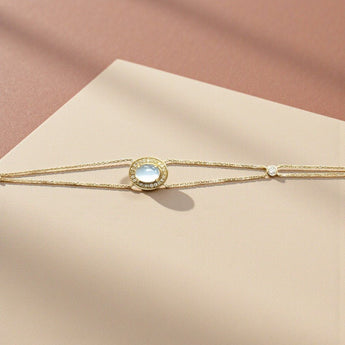 月光石雙層手鍊 - WILLS JEWELLERY