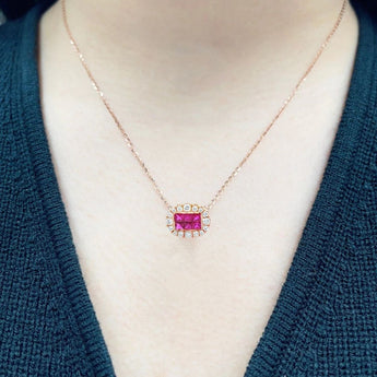公主頸鏈．酒紅色紅寶石 - WILLS JEWELLERY