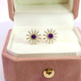 花漾耳環・紫晶 - WILLS JEWELLERY