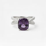 流線感戒指．紫色尖晶石 - WILLS JEWELLERY