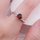 流線形戒指．橘紅尖晶石 - WILLS JEWELLERY