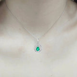 水滴頸鏈・綠寶石 - WILLS JEWELLERY