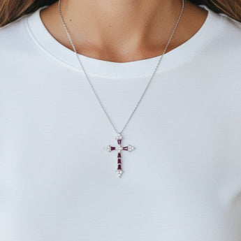 紅寶十字架吊墜 - WILLS JEWELLERY